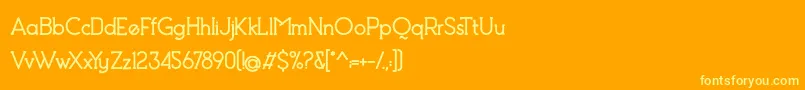 Więcej informacji o czcionce Debock Heavy Personal Use Czcionka Debock Heavy Personal Use – żółte czcionki na pomarańczowym tle