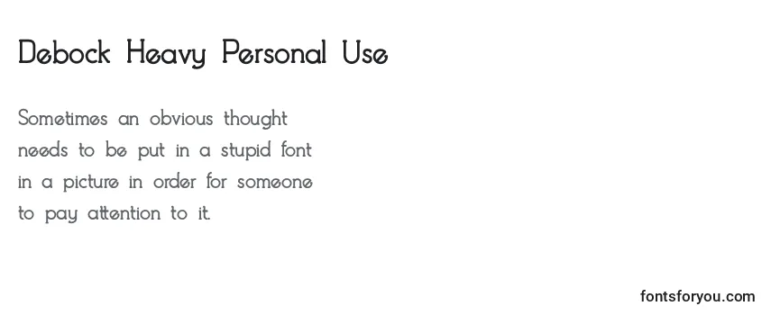 Debock Heavy Personal Use Font