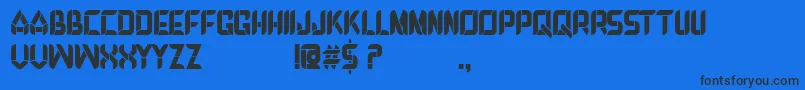 DEBROSEE Font – Black Fonts on Blue Background