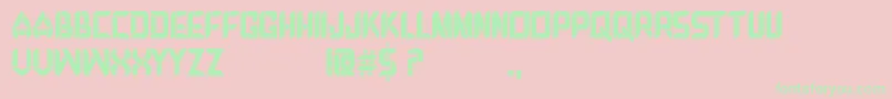 DEBROSEE Font – Green Fonts on Pink Background
