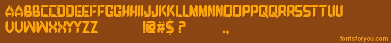 DEBROSEE Font – Orange Fonts on Brown Background