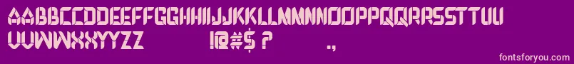 DEBROSEE Font – Pink Fonts on Purple Background