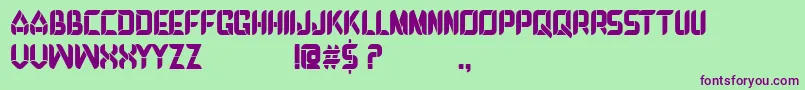 DEBROSEE Font – Purple Fonts on Green Background
