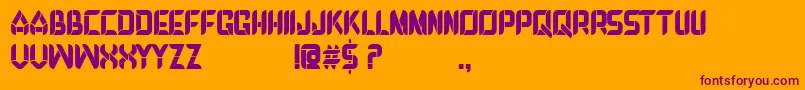 DEBROSEE Font – Purple Fonts on Orange Background