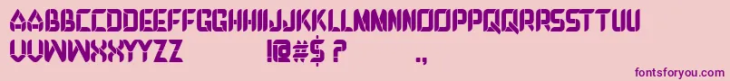 DEBROSEE Font – Purple Fonts on Pink Background