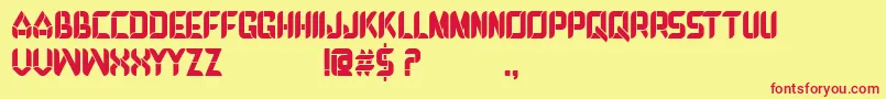 DEBROSEE Font – Red Fonts on Yellow Background