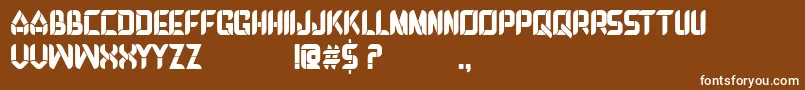 DEBROSEE Font – White Fonts on Brown Background