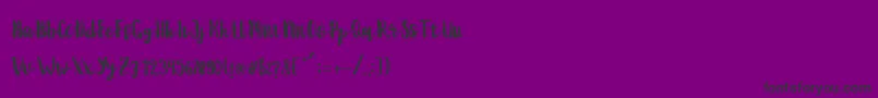 Debt Collectors Font – Black Fonts on Purple Background