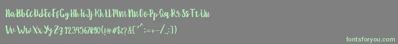 Debt Collectors Font – Green Fonts on Gray Background
