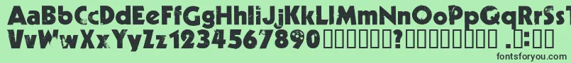 Decade   Font – Black Fonts on Green Background
