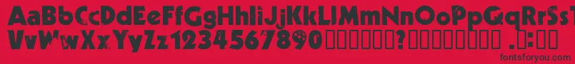 Decade   Font – Black Fonts on Red Background