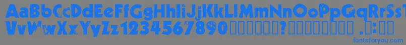 Decade   Font – Blue Fonts on Gray Background