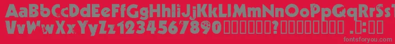 Decade   Font – Gray Fonts on Red Background