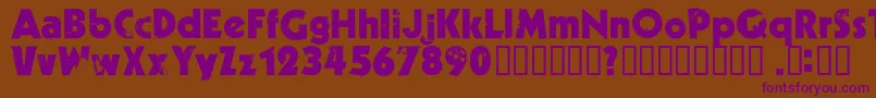 Decade   Font – Purple Fonts on Brown Background