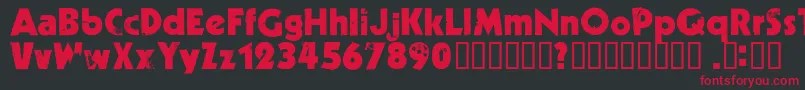 Decade   Font – Red Fonts on Black Background