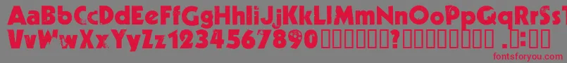 Decade   Font – Red Fonts on Gray Background