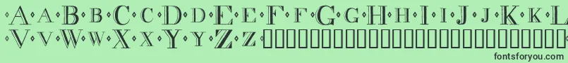 Decadence Font – Black Fonts on Green Background