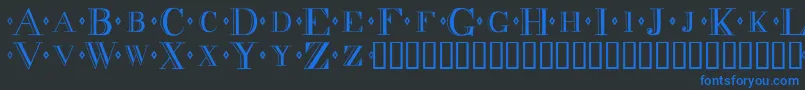 Decadence Font – Blue Fonts on Black Background