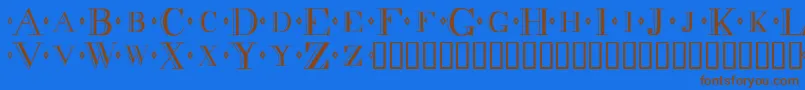 Decadence Font – Brown Fonts on Blue Background