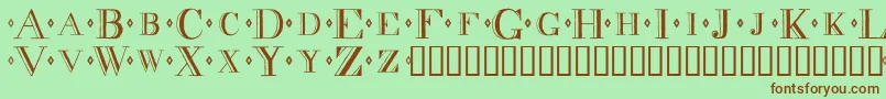 Decadence Font – Brown Fonts on Green Background