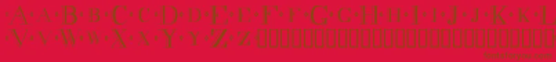 Decadence Font – Brown Fonts on Red Background