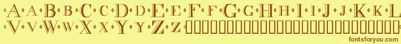 Decadence Font – Brown Fonts on Yellow Background