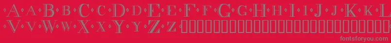 Decadence Font – Gray Fonts on Red Background