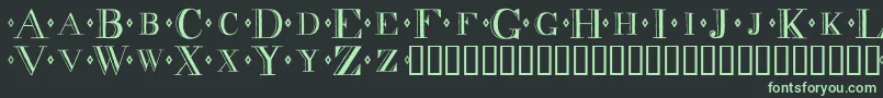 Decadence Font – Green Fonts on Black Background