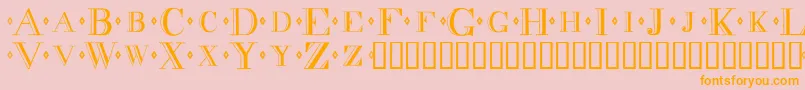 Decadence Font – Orange Fonts on Pink Background