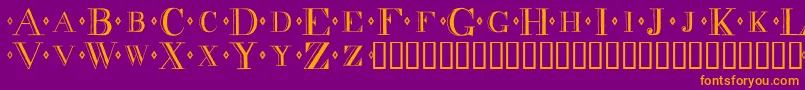 Decadence Font – Orange Fonts on Purple Background