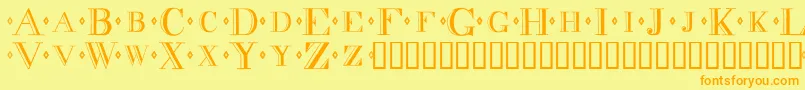 Decadence Font – Orange Fonts on Yellow Background