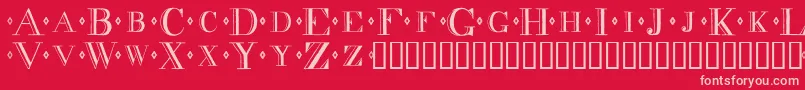 Decadence Font – Pink Fonts on Red Background