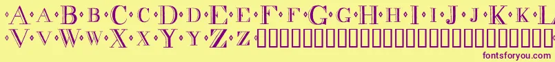 Decadence Font – Purple Fonts on Yellow Background
