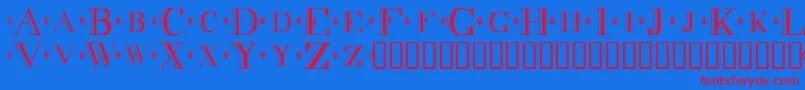 Decadence Font – Red Fonts on Blue Background