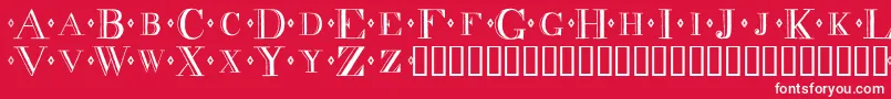 フォントDecadence – 赤い背景に白い文字