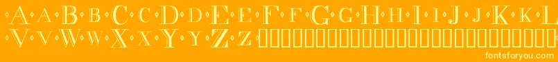 Decadence Font – Yellow Fonts on Orange Background