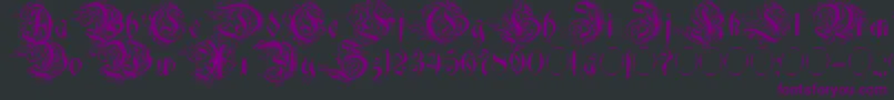 Decadentia Font – Purple Fonts on Black Background
