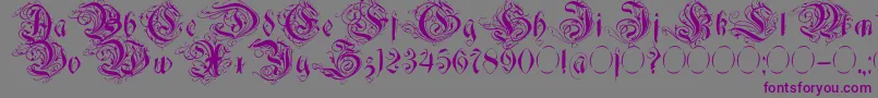 Decadentia Font – Purple Fonts on Gray Background