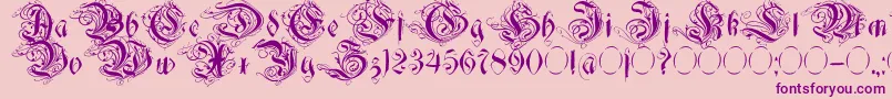 Decadentia Font – Purple Fonts on Pink Background