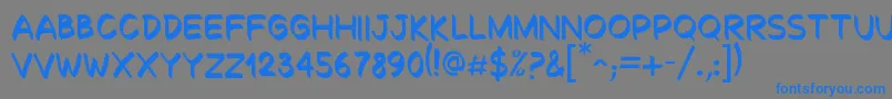 Decalk Font – Blue Fonts on Gray Background