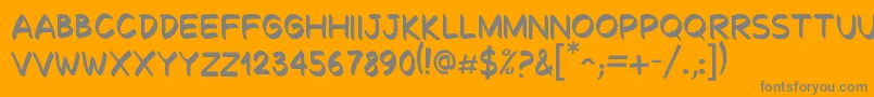 Decalk Font – Gray Fonts on Orange Background