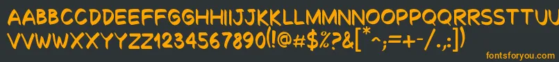 Decalk Font – Orange Fonts on Black Background