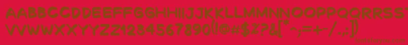 DecalkBold Font – Brown Fonts on Red Background