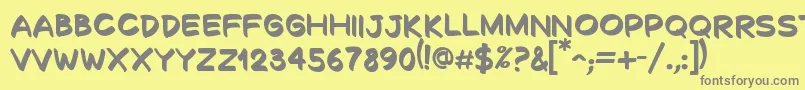 DecalkBold Font – Gray Fonts on Yellow Background