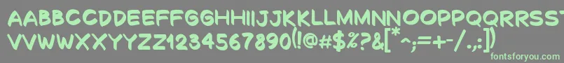 DecalkBold Font – Green Fonts on Gray Background
