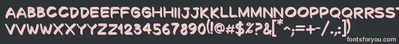 DecalkBold Font – Pink Fonts on Black Background