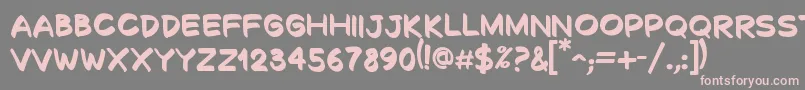 DecalkBold Font – Pink Fonts on Gray Background