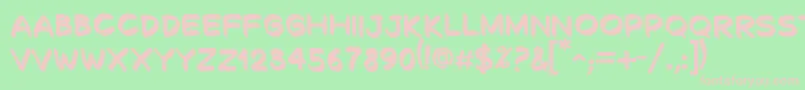 DecalkBold Font – Pink Fonts on Green Background