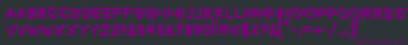 Czcionka DecalkBold – fioletowe czcionki na czarnym tle