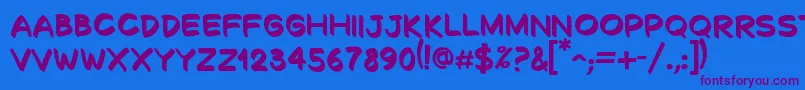 DecalkBold Font – Purple Fonts on Blue Background